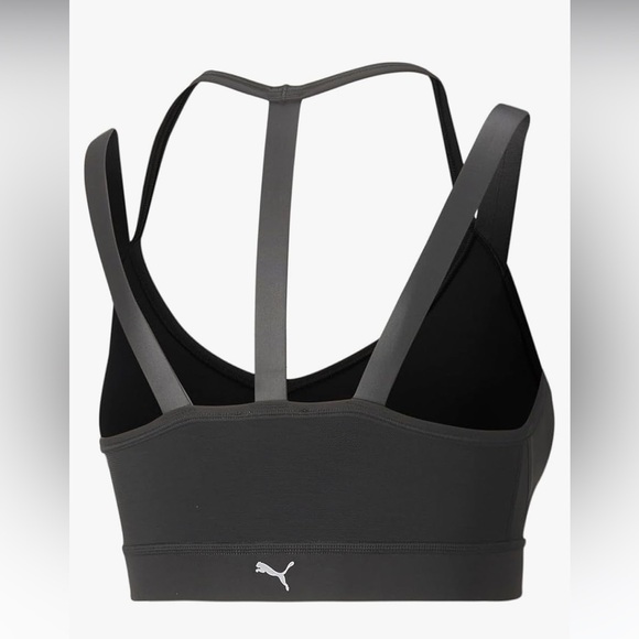 New Puma Women’s Low Impact Fashion Luxe Sports Bra Cowhide Sz XS - Picture 3 of 9